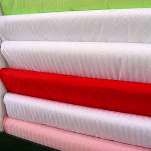 白缎条纯棉布料图片