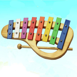 彩色手提8音琴 手提八音琴 八音 span class=h>敲琴 /span> 彩片琴钟