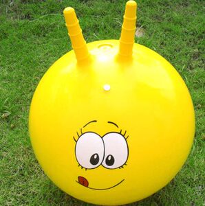 厂家直销 span class=h>羊角球 /span> 蹦蹦球 45厘米 手柄球 儿童