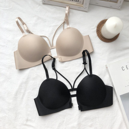夏季时尚隐形文胸性感聚拢无痕胸罩薄款亲肤美背抹胸内衣上衣女士