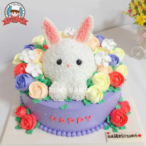 生日蛋糕兔子图片