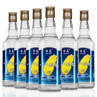 台岛台湾高粱酒八八珍酿42度600ml简装6瓶金门清香型白酒整箱包邮