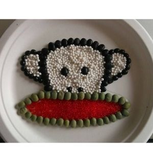 贴画图片  1  超萌小圆  鱼五谷杂粮黏贴画 种子画 手工艺品 手工作品