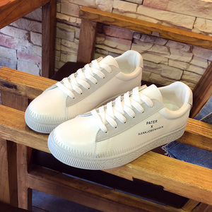 小白鞋女银色款春季基础百搭韩版学生板鞋厚底街拍鞋子真皮白鞋