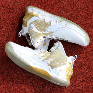 安踏汤普森二代篮球鞋男kt2-the finals总决赛战靴黑金白金玫瑰