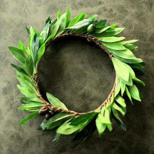 希腊女神仿真橄榄叶 span class=h>花环 /span>仿真浆果橄榄枝 span