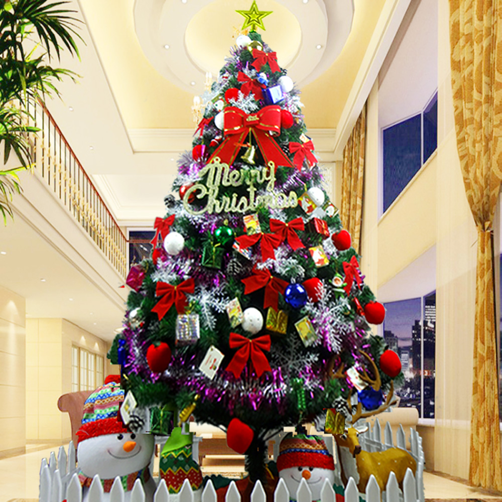 1米套餐豪华210cm高档大型圣诞树加密圣诞树多色