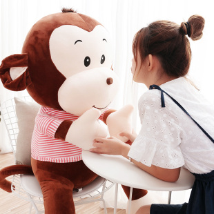 5折) 天猫 毛绒玩具小猴子公仔可爱超萌布偶娃娃玩偶韩国大抱枕女孩