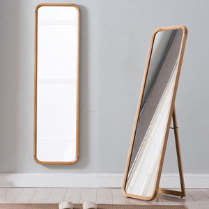 实木穿衣镜北欧家用全身落地镜试衣特价卧室简约大壁挂立体长镜子