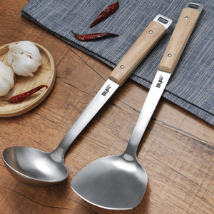 304不锈钢单个 span class=h>锅铲 /span>家用炒菜铲子铁炒铲三 span