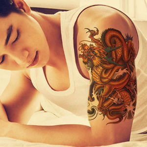  span class=h>纹身贴 /span>防水男 span class=h>彩色 /span>过肩龙