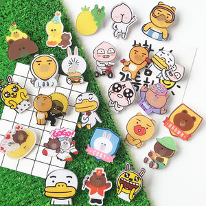 日本原宿zipper可爱卡通亚克力徽章日系小熊小兔软妹小动物 span