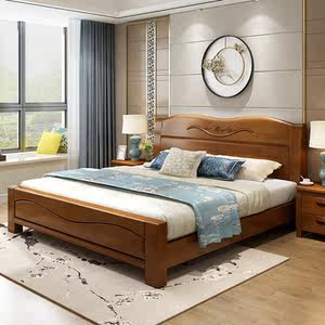 现代中式实木床1.8米经济型专场