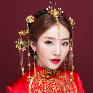 2018新款新娘古装头饰品秀禾中式汉服凤冠霞