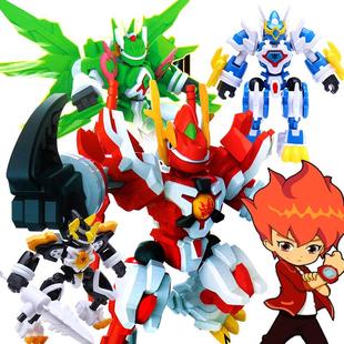 斗龙战士4儿童玩具变形铠甲战龙7寸雷古曼 加比纳 森美拉 卡维力