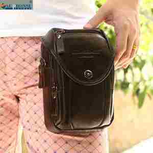 男士真皮手机腰包5.5\/6寸穿皮带手机包 复古头