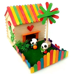 雪糕棒儿童diy span class=h>手工 /span>制作 span class=h>模型 