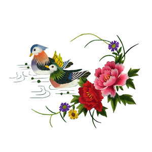 鸳鸯刺绣diy专场