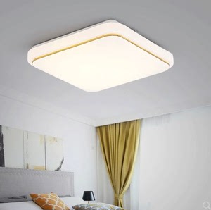 饭厅通用家庭乚ed照明灯家用吸顶灯现代简约遥控家装吊顶简派方形