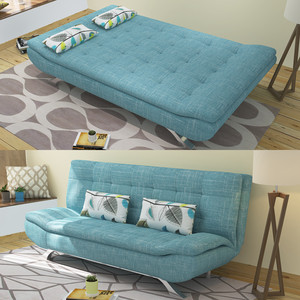 折叠布沙发床图片