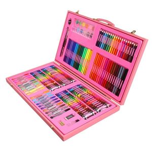 儿童画笔优漫卡通当好妈绘画礼品套装251件套盒画笔水彩蜡笔