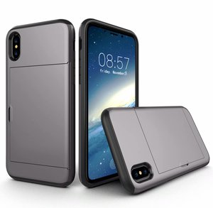 韓國盔甲iphonexr插卡手機殼蘋果xs max全包防摔保護套二合一鎧甲