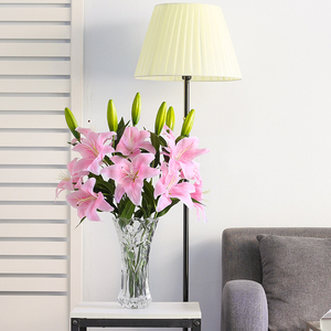 class=h>百合花 /span>真花束单支客厅摆设假花装饰摆放塑料花 span