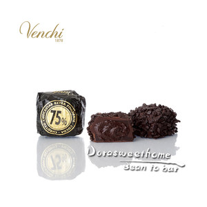 意大利venchi 75%黑巧克力 中南美criollo可可 