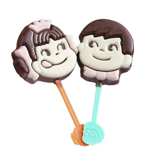 不二家巧克力棒棒糖娃娃头专场