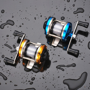 全金属小鼓轮带线渔轮 金属卡座轮超轻迷你轮 带刹车路亚轮包邮