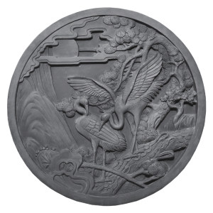 砖雕 span class=h>浮雕 /span>松鹤延年仿古影壁照壁 动物图案背景墙