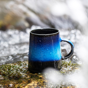 山水间星空马克杯景德镇窑变陶瓷 span class=h>杯子 /span>女男情侣