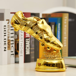 足球金靴奖杯模型家居饰品工艺品客厅酒吧会所摆设球迷生日礼物