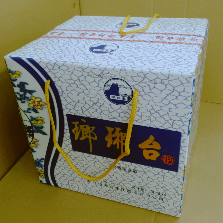 琅琊台蓝花酒 兰花琅琊台酒 52.1度500ml*4瓶 青岛特价白酒包邮