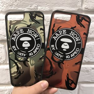 苹果7潮牌猴子aape迷彩绿猿人iphone6plus全包手机壳潮指环扣支架