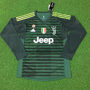 18-19尤文图斯球衣 守门员长袖足球服 什琴斯尼 juventus门将绿色