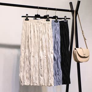 波浪百褶裙半身裙图片