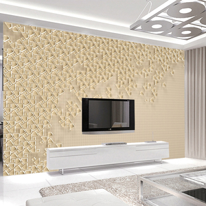 5d壁纸透明水晶玻璃拼接家装饰背景壁画3d立体北欧电视机背景墙纸
