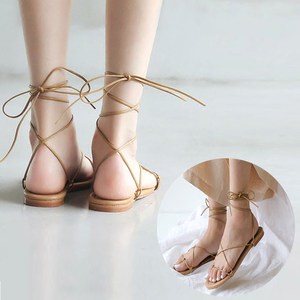ins超火罗马系带凉鞋女夏交叉绑带平底鞋学生百搭凉鞋旅游沙滩鞋