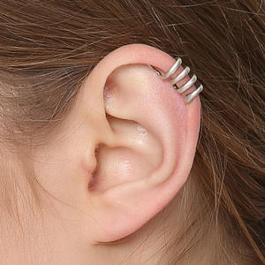 925纯银蛇耳扩 span class=h>耳夹 /span> 不用穿孔耳饰 无耳洞  span