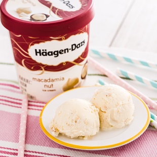 【顺丰优选】haagen-dazs哈根达斯 夏威夷果仁冰淇淋392g*2杯