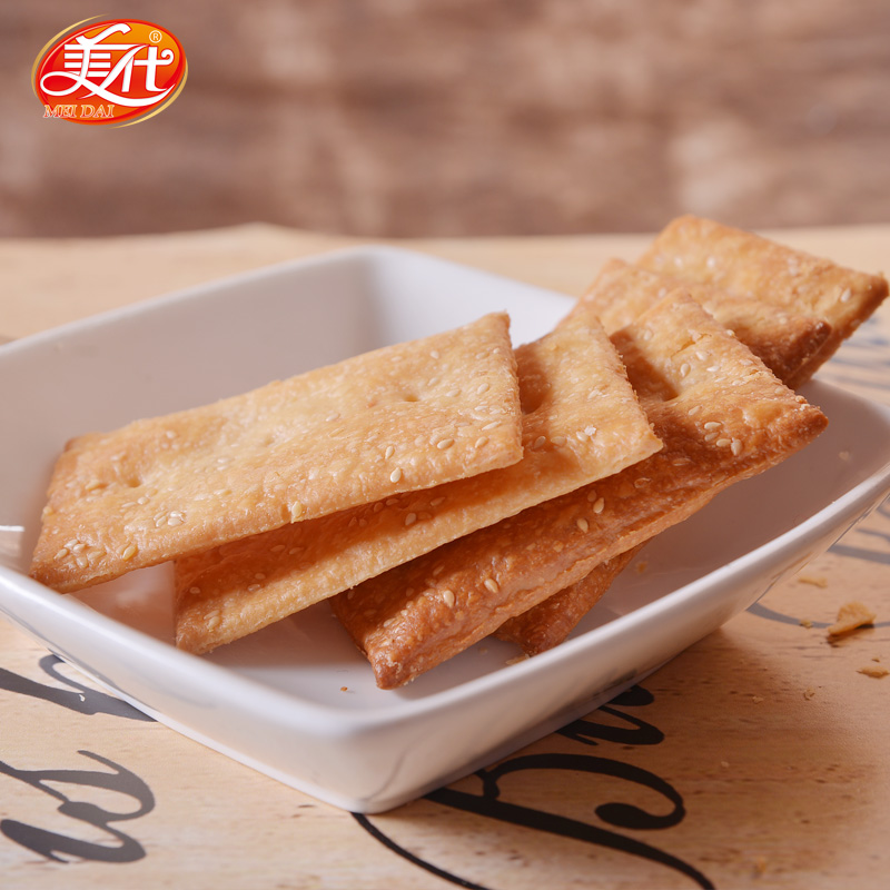 美代_无蔗糖印度飞饼136g*3包休闲食品办公室零食千层酥代餐饼干
