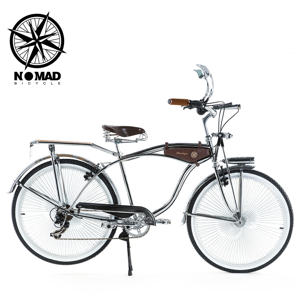nomad日系复古自行车女式城市休闲26寸男士通勤变速24寸老式单车
