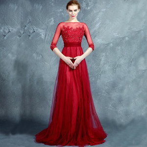 【带袖晚礼服图片】带袖晚礼服图片大全