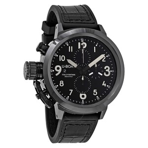 u-boat优博 夜光计时大表盘透底自动机械右手防水皮带男手表 7388