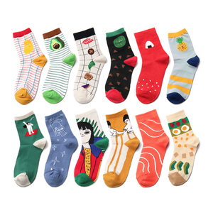 袜子女棉彩色图片