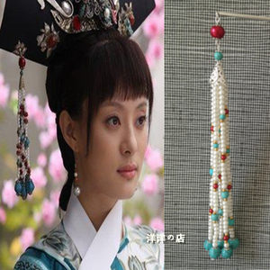  span class=h>古装 /span>头饰清宫格格旗头穗子流苏发簪 span class