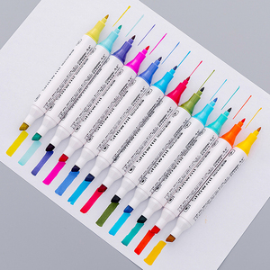 24色油性记号笔彩色双头学生动漫设计手绘海报水彩笔马克笔斜头笔