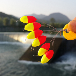 手竿钓鱼彩色橄榄形泡沫 span class=h>七星 /span>漂浮子荧光 span