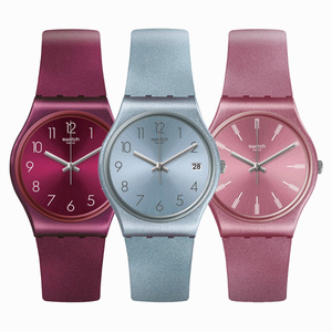 swatch span class=h>斯沃琪 /span>手表女 原创系列 柔雅玫瑰色学生